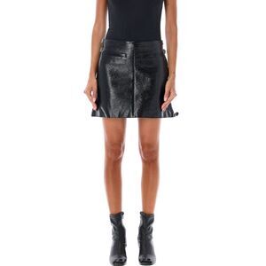 Structured Mini Skirt with Unique Buckle Adjustments
